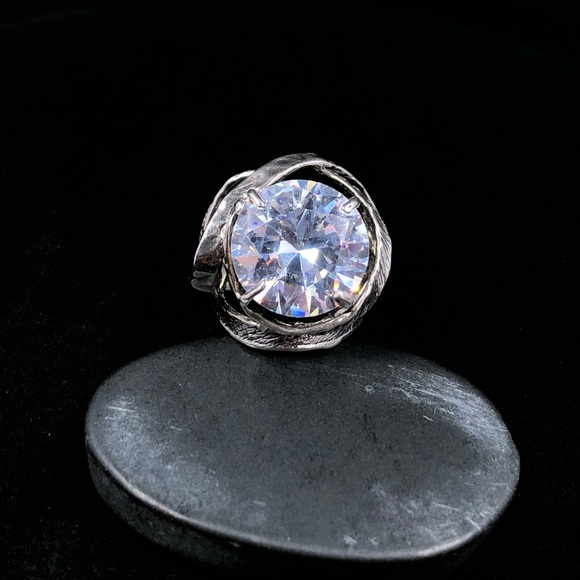 NWOT Sterling Silver AAA ex large CZ Ring - Picture 10 of 14